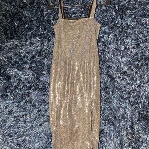 Silver metallic dress